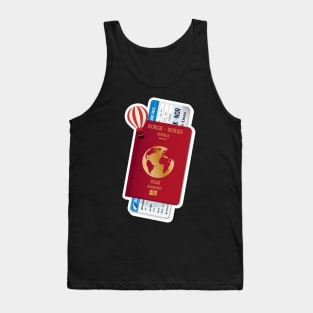 Norwegian Passport Sticker, Norway lovers, Happy country, Passport Tank Top